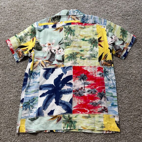 Daniel Cremieux Hawaiian Shirt Mens Medium Short Sleeve Button - Picture 2 of 8